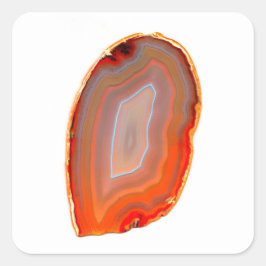 Agate Red Vierkante Sticker