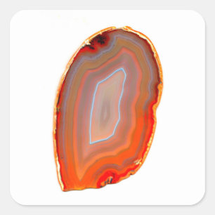 Agate Red Vierkante Sticker