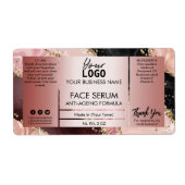 Agate Roos Gold met glitter-face-hakselserum Etiket (Voorkant)