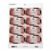 Agate Roos Gold met glitter-face-hakselserum Etiket (Full Sheet)