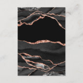 Agate Roze Goud Folie Zwarte Trouw Accommodaties Informatiekaartje (Achterkant)
