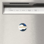 Agate Saffier met Gouden Aders Stem Magneet (Insitu (Vaatwasser))