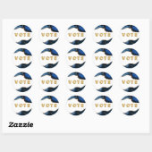 Agate Saffier met Gouden Aders Stem Ronde Sticker (Vel)