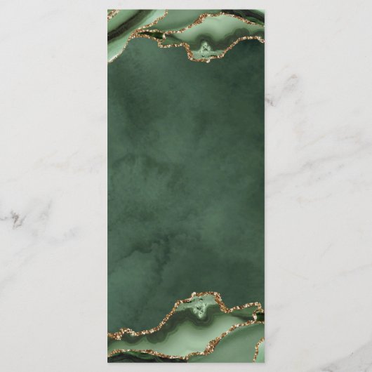 Agate Sage Green en Gold Menu (Achterkant)