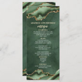 Agate Sage Green en Gold Menu (Voorkant / Achterkant)