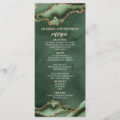 Agate Sage Green en Gold Menu (Voorkant)
