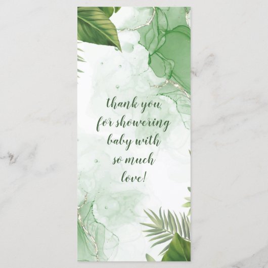 Agate Sage Green en Gold Menu (Achterkant)