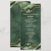 Agate Sage Groen en Goud Menu (Voorkant / Achterkant)