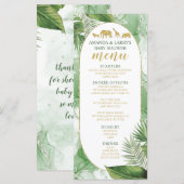 Agate Sage Groen en Goud Menu (Voorkant / Achterkant)