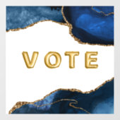 Agate Sapphire with Gold Veins Vote Raamsticker (Vel)