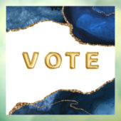 Agate Sapphire with Gold Veins Vote Raamsticker (Vel 3)