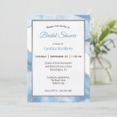 Agate Silver Blue Geode Vrijgezellenfeest Kaart (Staand voorkant)