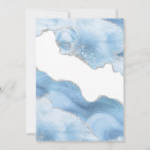 Agate Silver Blue Geode Vrijgezellenfeest Kaart (Achterkant)