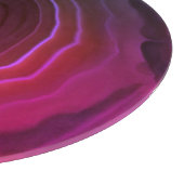 Agate slice magenta roze, ongebruikelijke moderne  snijplank (Hoek)