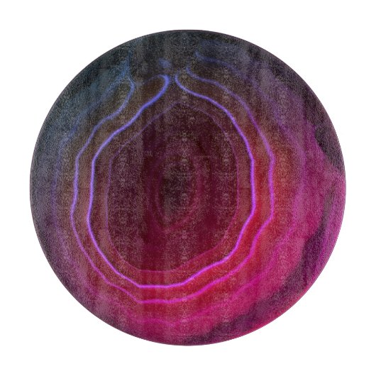 Agate slice magenta roze, ongebruikelijke moderne  snijplank (Voorkant)