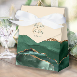 Agate Smaragdgroen Goud Champagne Beige Bedankdoosjes