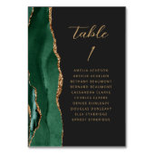 Agate Smaragdgroene Gouden Moderne Scriptie Bruilo Kaart (Achterkant)