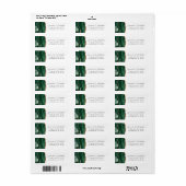 Agate Smaragdgroene Huwelijks Retouradres Etiket (Full Sheet)
