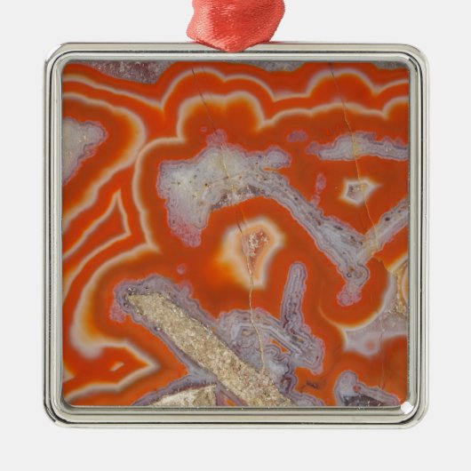Agate steekproef metalen ornament (Voorkant)