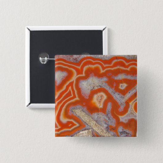 Agate steekproef vierkante button 5,1 cm (Voorkant /achterkant)