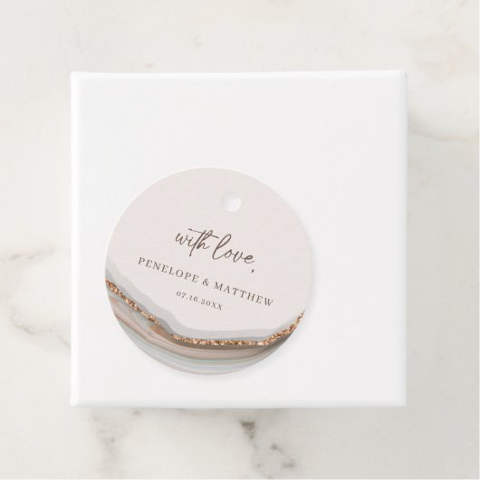 Agate Steen Marmer Bedank Favoriet Hangertjes Bedankjes Labels (In situ)