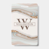 Agate Steen Marmeren Badge (Achterkant)