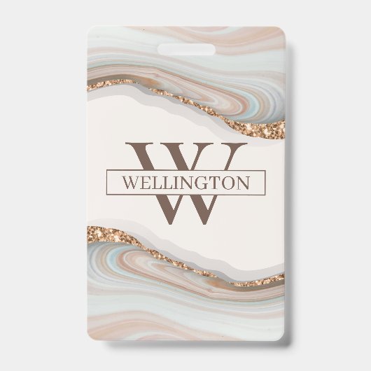 Agate Steen Marmeren Badge (Voorzijde)