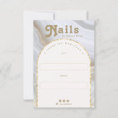 Agate Stone Marble Arch Manicure Display Card Bedankkaart (Voorkant)