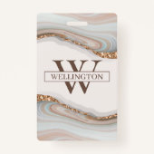 Agate Stone Marble Badge (Achterkant)