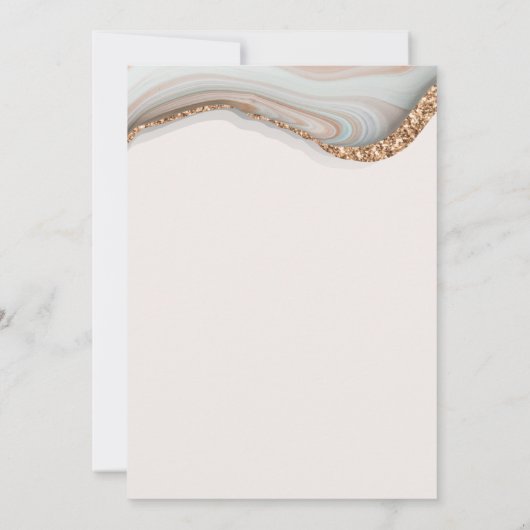 Agate Stone Marble Bridal Shower Kaart (Achterkant)