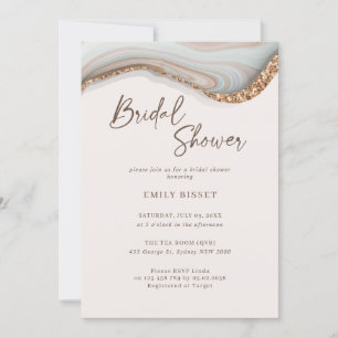 Agate Stone Marble Bridal Shower Kaart