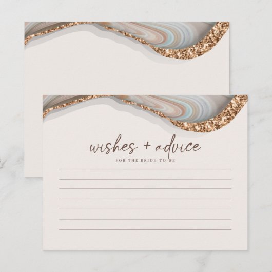 Agate Stone Marble Bride voor advies Kaart (Voorkant / Achterkant)