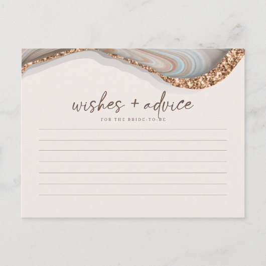 Agate Stone Marble Bride voor advies Kaart (Voorkant)