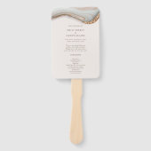 Agate Stone Marble Ceremony Programme Hand Fan Handwaaier (Voorkant)