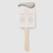 Agate Stone Marble Ceremony Programme Hand Fan Handwaaier (Achterkant)