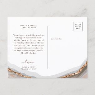 Agate Stone Marble Dank u briefkaart