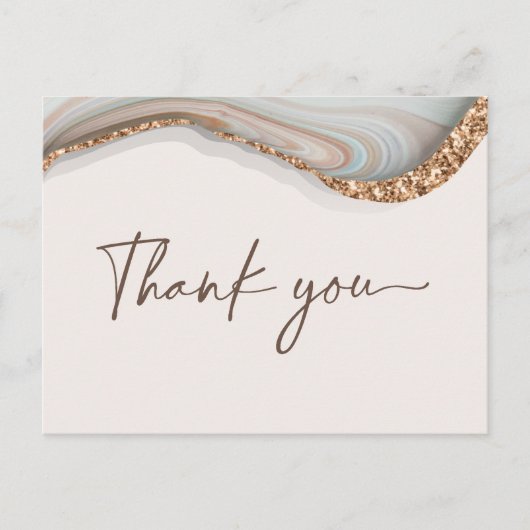 Agate Stone Marble Dank u briefkaart (Voorkant)