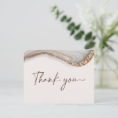 Agate Stone Marble Dank u briefkaart (Staand voorkant)