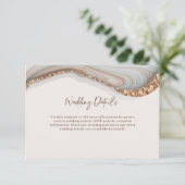 Agate Stone Marble Enclosure Card Informatiekaartje (Staand voorkant)