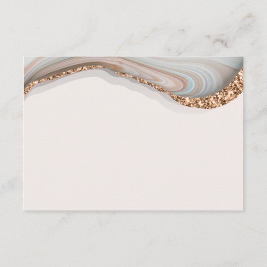 Agate Stone Marble Enclosure Card Informatiekaartje (Achterkant)