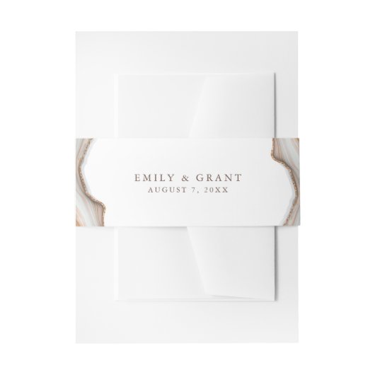 Agate Stone Marble Invitation Belly Band Uitnodigingen Wikkel (Voorkant Voorbeeld)