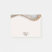 Agate Stone Marble Monogram Name Post-it Notes (Voorkant)