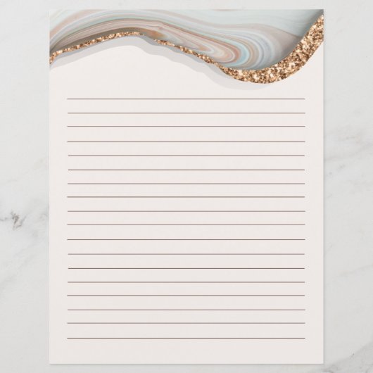 Agate Stone Marble Name Recipcard (Achterkant)