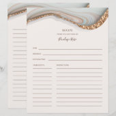 Agate Stone Marble Name Recipcard (Voorkant / Achterkant)