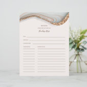 Agate Stone Marble Name Recipcard (Staand voorkant)