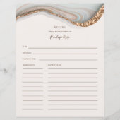 Agate Stone Marble Name Recipcard (Voorkant)