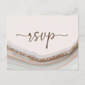 Agate Stone Marble RSVP Briefkaart (Voorkant)