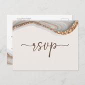 Agate Stone Marble Vrijgezellenfeest herinnering R Uitnodiging Briefkaart (Voorkant / Achterkant)