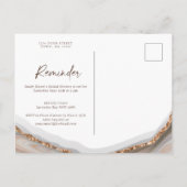 Agate Stone Marble Vrijgezellenfeest herinnering R Uitnodiging Briefkaart (Achterkant)