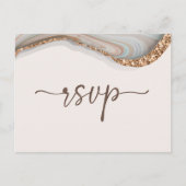 Agate Stone Marble Vrijgezellenfeest herinnering R Uitnodiging Briefkaart (Voorkant)